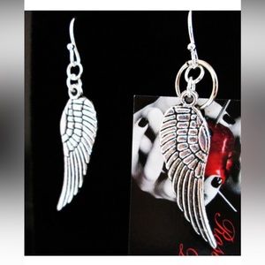 5/$30 Angel wing earrings Castiel Supernatural